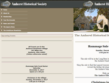 Tablet Screenshot of amhersthistoricalsociety.org